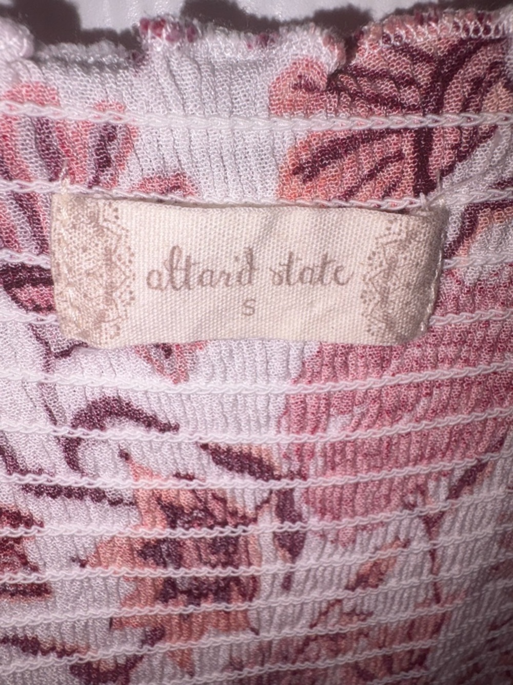 Altar’d State Floral Faux Wrap Midi Dress Size Small Boho Cottagecore Pink - Picture 5 of 7